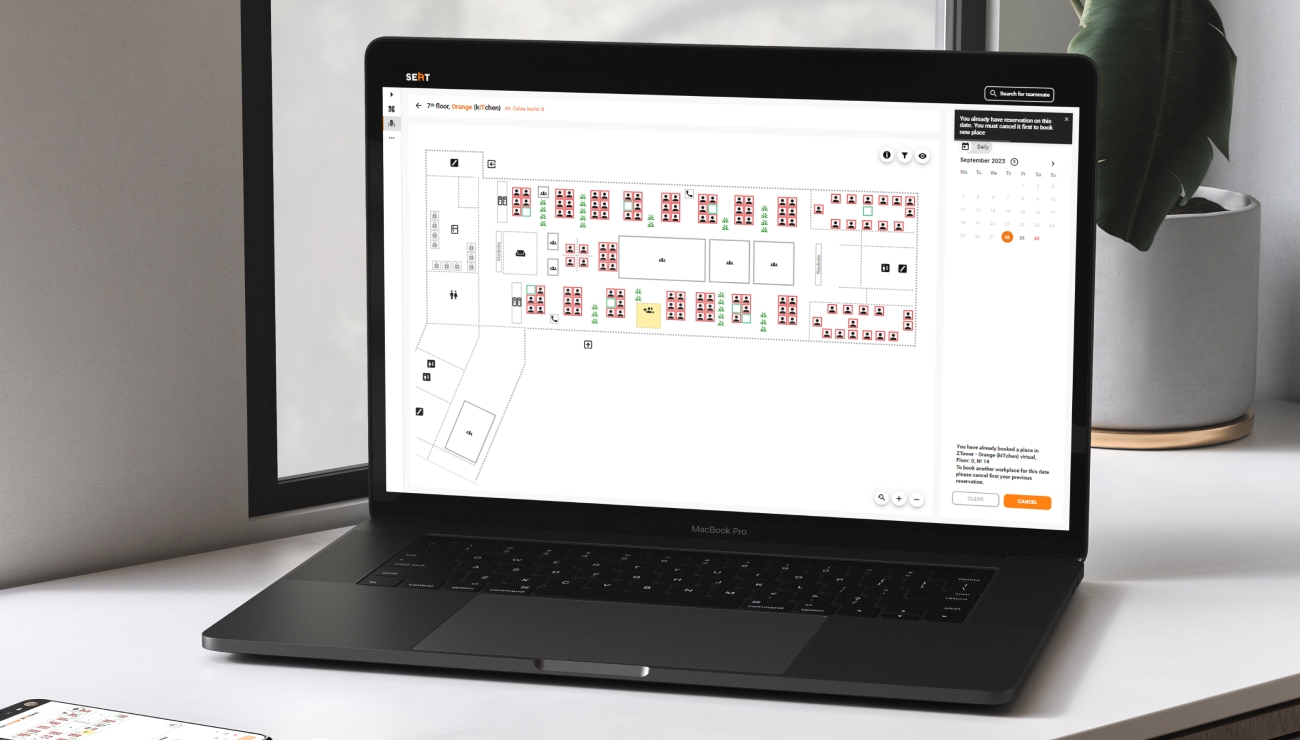 SEAT key features: Visualization of office spaces: